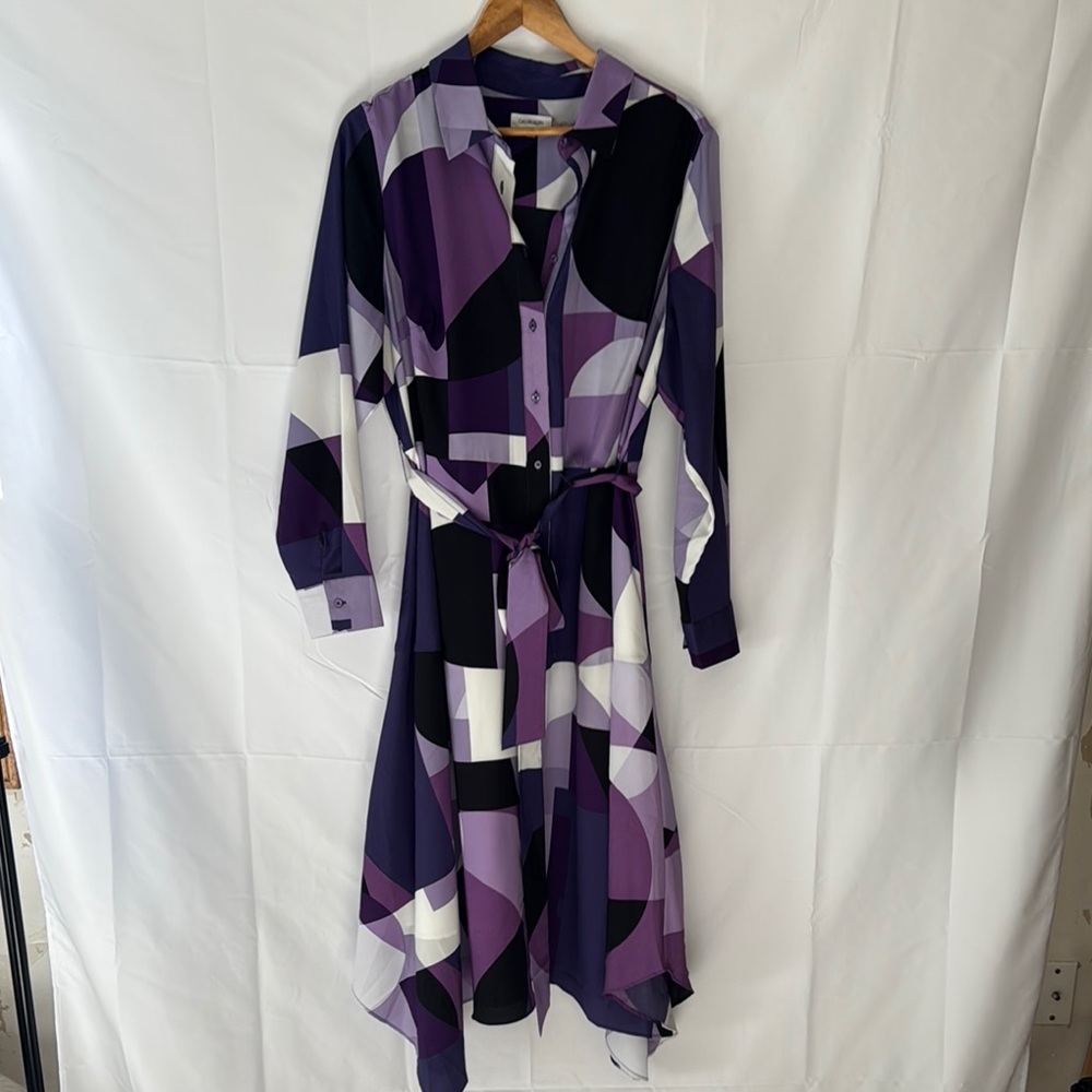 Geometric Purple Dress